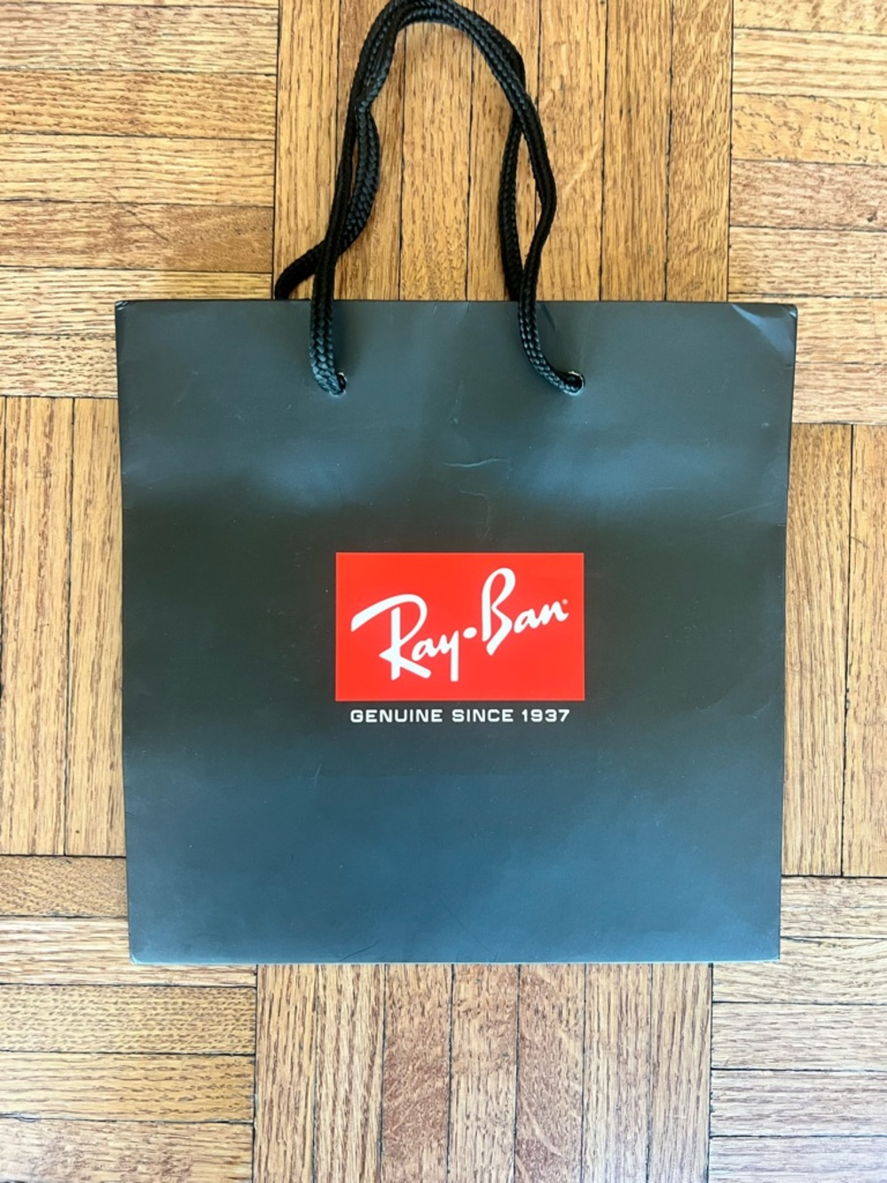 Ray-Ban Black Paper Tote with Red Logo